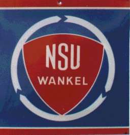 Emaille bord met NSU Wankel-logo